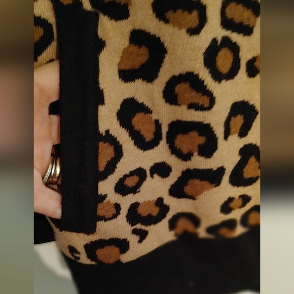 Rachel Zoe leopard print cardigan size extra small NWT - Picture 5 of 8